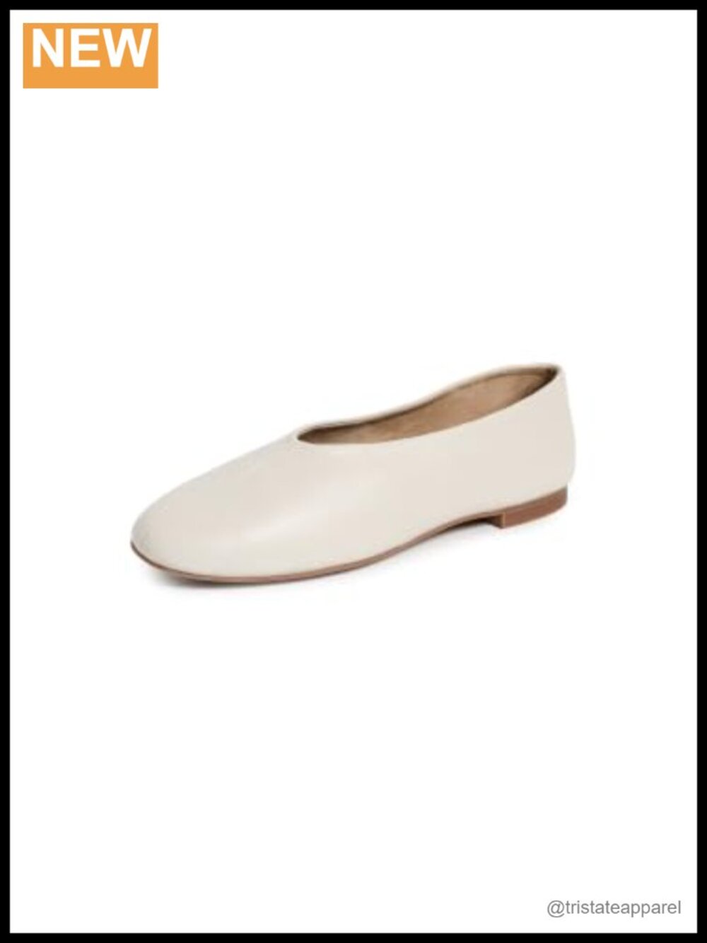 Nappa Leather Cuba Flats with Cushioned Footbed Pull-On Round Toe